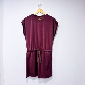 MAX COCOS Brown casual drawstring dress | Soft comfy style | Medium